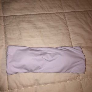 White bandeau bikini top